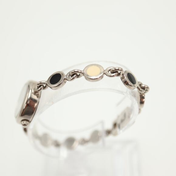 Nine West Womens MOP Petite 20mm Watch Art Deco Dot Bracelet w New Battery - Picture 10 of 14